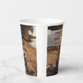 Faux Vellum Photo Overlay Custom Wedding Papieren Bekers (Rechts)