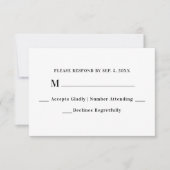 Faux Vellum Photo Overlay Custom Wedding RSVP Kaartje (Voorkant)