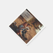 Faux Vellum Photo Overlay Custom Wedding Servet (Hoek)