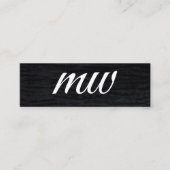 Faux Velvet Black Print met Monogram Mini Visitekaartje (Voorkant)