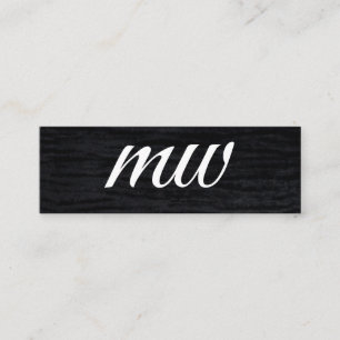 Faux Velvet Black Print met Monogram Mini Visitekaartje