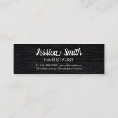 Faux Velvet Black Print met Monogram Mini Visitekaartje (Achterkant)