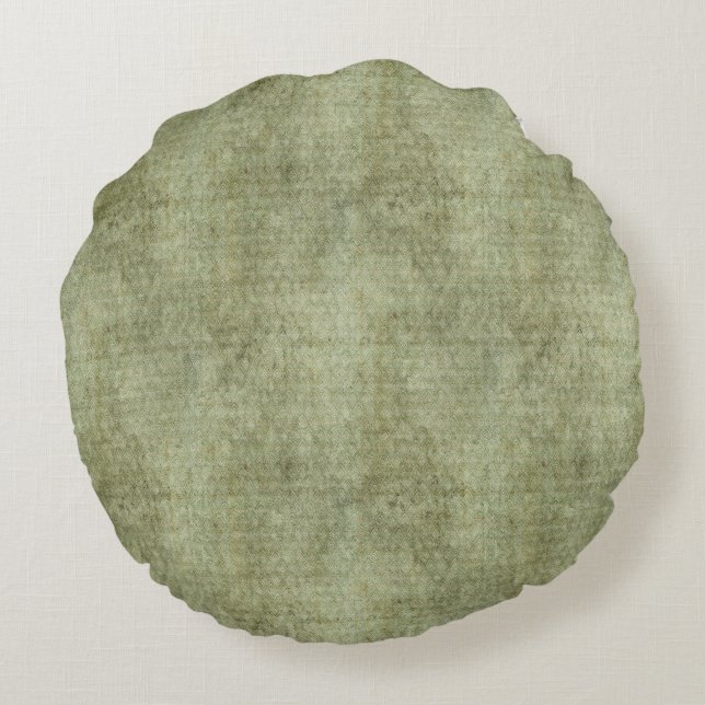 Faux Velvet - Mint Green Rond Kussen (Achterkant)