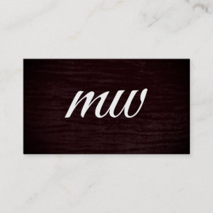 Faux Velvet Print met Monogram Visitekaartje