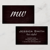 Faux Velvet Print met Monogram Visitekaartje (Voorkant / Achterkant)