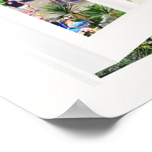 Faux-venster met Beach en Ocean Custom Sizes! Poster (Hoek)