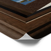 Faux-venster Tranquil Beach Scene Relaxing Uitzich Poster (Hoek)