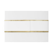 Faux vergulde gouden rand eenvoudige bruiloft uitn uitnodigingen wikkel (Achterkant Voorbeeld)