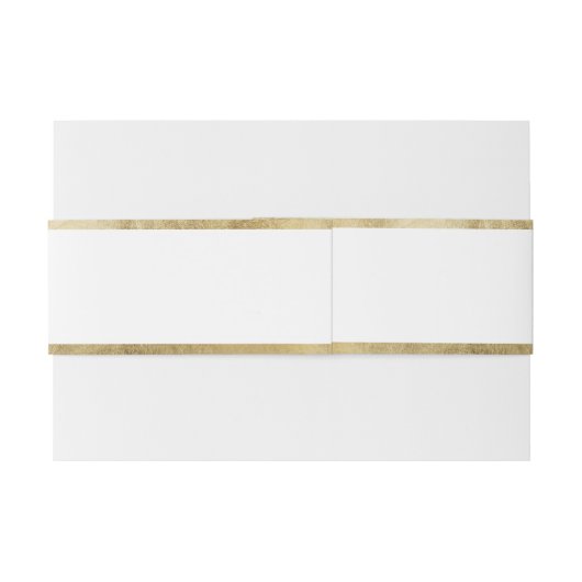 Faux vergulde gouden rand eenvoudige bruiloft uitn uitnodigingen wikkel (Achterkant Voorbeeld)