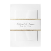 Faux vergulde gouden rand eenvoudige bruiloft uitnodigingen wikkel (Voorkant Voorbeeld)