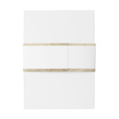 Faux vergulde gouden rand eenvoudige bruiloft uitnodigingen wikkel (Achterkant Voorbeeld)