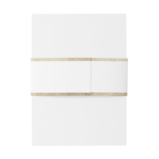 Faux vergulde gouden rand eenvoudige bruiloft uitnodigingen wikkel (Achterkant Voorbeeld)