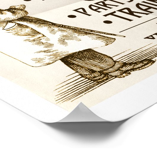 Faux Victoriaans-stoommotor Co-poster Poster (Hoek)