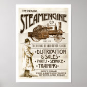 Faux Victoriaans-stoommotor Co-poster Poster (Voorkant)