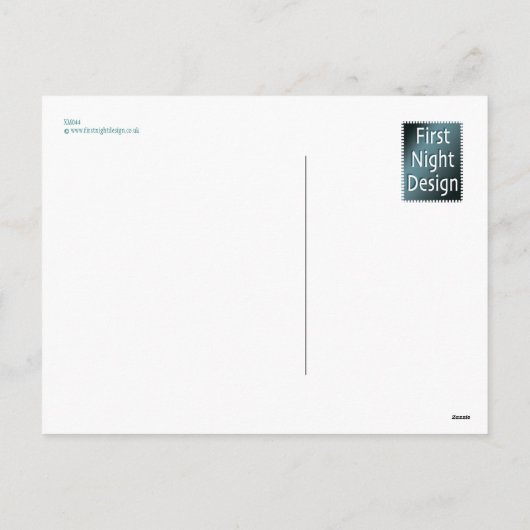 Faux Vintage Kerstmis Feestdagenkaart (Achterkant)