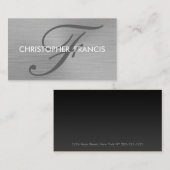 Faux-visitekaartjes van geborsteld aluminium monog visitekaartje (Voorkant / Achterkant)