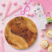 Faux Walnot Burel Patroon  Papieren Bordje (Feest)