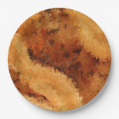 Faux Walnot Burel Patroon  Papieren Bordje (Voorkant)