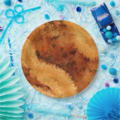 Faux Walnut Burel Pattern Papieren Bordje (Feest)