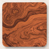 Faux Walnut Woodgrain  Bier Onderzetter (Voorkant)