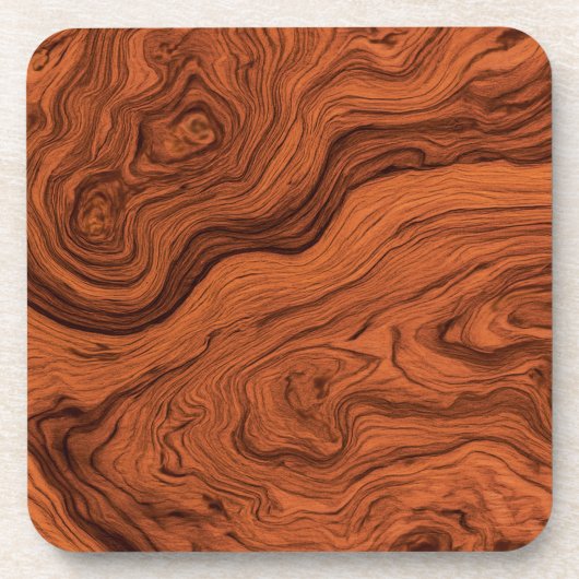 Faux Walnut Woodgrain  Bier Onderzetter (Voorkant)