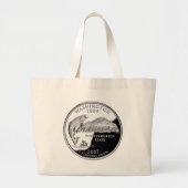 Faux Washington State Quarter Grote Tote Bag (Voorkant)