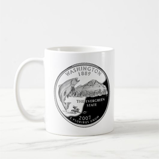 Faux Washington State Quarter Koffiemok (Links)