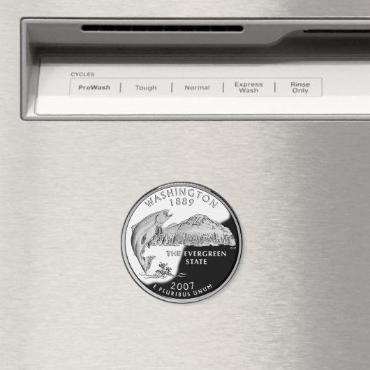 Faux Washington State Quarter Magneet (Insitu (Vaatwasser))