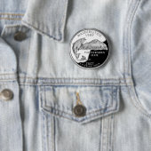 Faux Washington State Quarter Ronde Button 5,7 Cm (In situ)