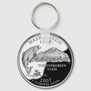 Faux Washington State Quarter Sleutelhanger