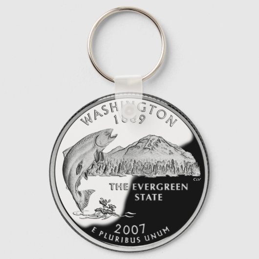 Faux Washington State Quarter Sleutelhanger (Voorkant)