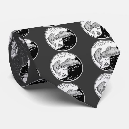 Faux Washington State Quarter Stropdas (Opgerold)