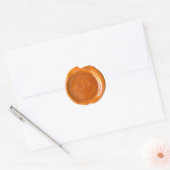 Faux-waszegel - Oranje - BBT 02 Ronde Sticker (Envelop)