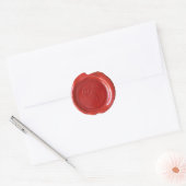 Faux-waszegel - Rood - GRIM REAPER Ronde Sticker (Envelop)