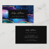 faux-waterverf-agente visitekaartje (Voorkant / Achterkant)