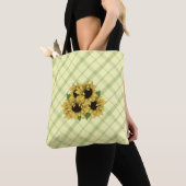 Faux Waterverf Sunflower Tas (Dichtbij)
