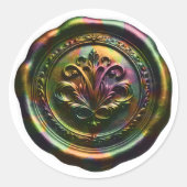 Faux Wax Envelope Seal Style 4 Bronze 20 Sticker (Voorkant)