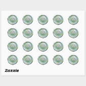 Faux Wax Envelope Seal Style 4 Green 25 Sticker (Vel)