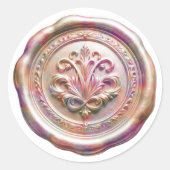 Faux Wax Envelope Seal Style 4 Pink 24 Sticker (Voorkant)