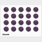 Faux Wax Envelope Seal Style 4 Purple 20 Sticker (Vel)
