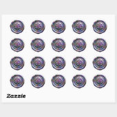 Faux Wax Envelope Seal Style 4 Purple 21 Sticker (Vel)