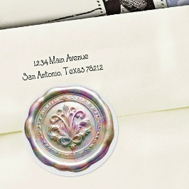 Faux Wax Envelope Seal Style 4 Purple 65 Sticker