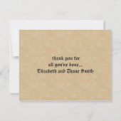 Faux Wax Seal and Parchment Gothic Bedankkaart (Achterkant)