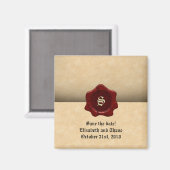 Faux Wax Seal and Parchment  Gothic Magneet (Voorkant / Achterkant)