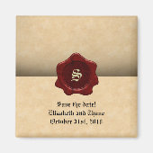 Faux Wax Seal and Parchment  Gothic Magneet (Voorkant)
