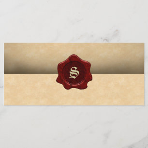 Faux Wax Seal and Parchment Gothic Menu