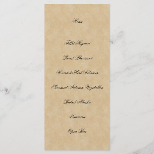 Faux Wax Seal and Parchment Gothic Menu (Achterkant)