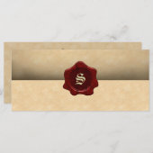 Faux Wax Seal and Parchment Gothic Menu (Voorkant / Achterkant)