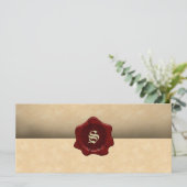 Faux Wax Seal and Parchment Gothic Menu (Staand voorkant)