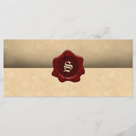 Faux Wax Seal and Parchment Gothic Menu (Voorkant)